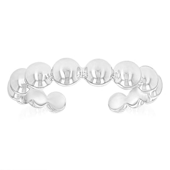 Sterling Silver Beaded Open Ring