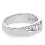 Sterling Silver Fancy Baguette Cubic Zirconia Ring
