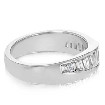 Sterling Silver Fancy Baguette Cubic Zirconia Ring