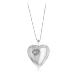 20mm Heart and Cross Locket Pendant in Sterling Silver