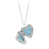 20mm Heart and Cross Locket Pendant in Sterling Silver