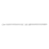 Engravable Square ID Square Curb 20cm Bracelet in Sterling Silver