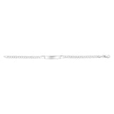 Engravable ID Flat Curb 17cm Bracelet in Sterling Silver
