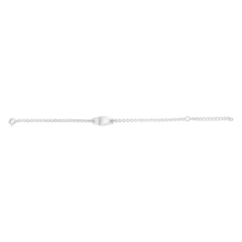 Engravable ID Adjustable 17cm Belcher Bracelet in Sterling Silver