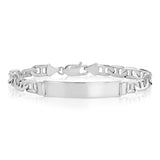 Engravable ID Rambo 20cm Bracelet in Sterling Silver