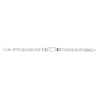 Engravable ID Rambo 20cm Bracelet in Sterling Silver