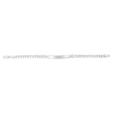 Engravable ID Flat Curb 19cm Bracelet in Sterling Silver