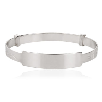 Engravable Baby Bangle in Sterling Silver