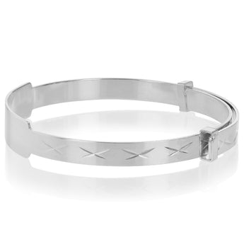 Engravable Baby Bangle in Sterling Silver