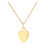 Engravable Heart Pendant in Gold Plated Sterling Silver