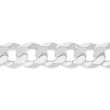 Sterling Silver Ultra Flat 300 Gauge 55cm Curb Chain