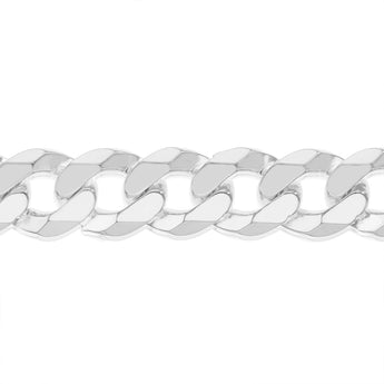 Sterling Silver Ultra Flat 300 Gauge 55cm Curb Chain