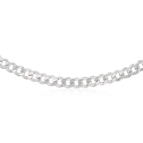 Sterling Silver Ultra Flat 350 Gauge 55cm Curb Chain