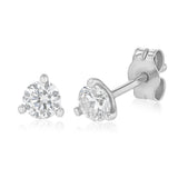 Sterling Silver Cubic Zirconia 4mm Stud Earrings