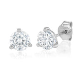 Sterling Silver Cubic Zirconia 6mm Stud Earrings