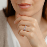 Sterling Silver Purple Cubic Zirconia Channel Ring