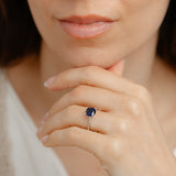 Sterling Silver Blue Cubic Zirconia Ring