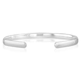Sterling Silver 5.5mm Plain Flat Cuff Bangle