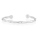 Sterling Silver Twist Torque Bangle