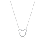 Couture Kingdom Disney Mickey Mouse Outline Cubic Zirconia Necklace
