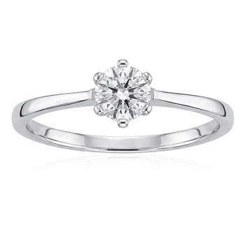 Sterling Silver Cubic Zirconia Claw Ring