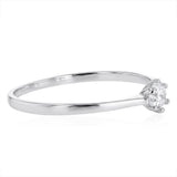 Sterling Silver Cubic Zirconia Claw Ring