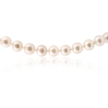 White South Sea 13-14mm Pearl Strand with 9ct White Gold Satin Clasp