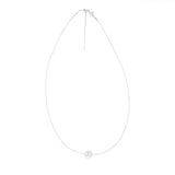 Sterling Silver 10-12mm White Fresh Water Pearl On Adjustable Choker Chain