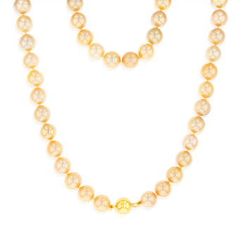 Golden Southsea 6-10mm Pearl Strand with 9ct Yellow Gold Clasp