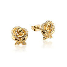 Load image into Gallery viewer, DISNEY Beauty and The Beast Enchanted Rose Stud Earrings