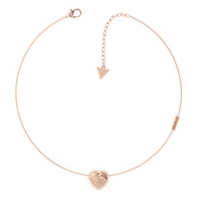 Load image into Gallery viewer, Guess Rose Gold Plated 16-18&quot; 15mm Central Heart Chain