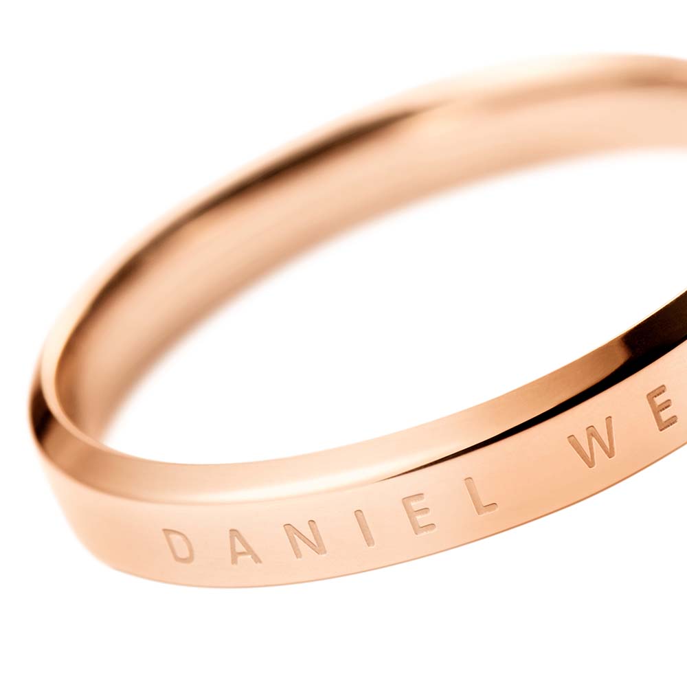 Daniel Wellington Rose Gold Plated Stainless Steel Classic Ring Size "N"