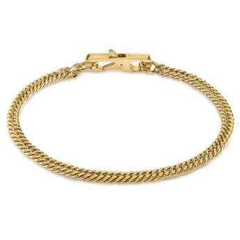 Guess Mens Jewellery Gold Plated Grumetta Doppia 5mm Bracelet