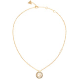 Guess Gold Plated Stainless Steel 16-18" Baguette 17mm Coin Chain
