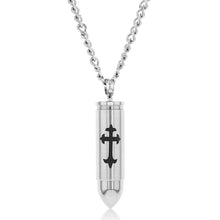 Load image into Gallery viewer, Stainless Steel Cross On Bullet Pendant On 60cm Chain