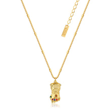 Load image into Gallery viewer, Disney Stainless Steel 14ct Gold Plated Infinity Gauntlet Pendant On 45cm Chain