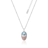 Couture Kingdom DisneyStainless Steel 14ct White Gold Plated Thanos Crystal Pendant On 45cm Chain