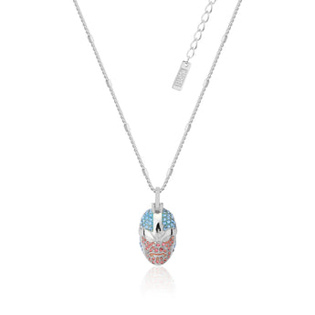 Couture Kingdom DisneyStainless Steel 14ct White Gold Plated Thanos Crystal Pendant On 45cm Chain