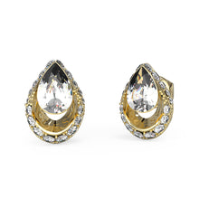 Load image into Gallery viewer, Guess Stainless Steel Gold Plated 11mm Crystal Drop Stud Earrings