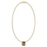 Guess Mens Jewellery Stainless Steel Gold Plated 21" Textured Round Chain