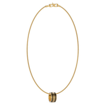 Guess Mens Jewellery Stainless Steel Gold Plated 21" Textured Round Chain