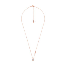 Load image into Gallery viewer, Michael Kors 14ct Rose Gold Plated  Sterling Silver Premium Round Pendant With Chain