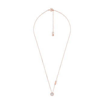 Michael Kors 14ct Rose Gold Plated  Sterling Silver Premium Round Pendant With Chain