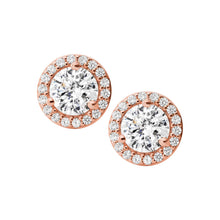 Load image into Gallery viewer, Michael Kors 14ct Rose Gold Plated Sterling Silver Premium CZ Stud Earring