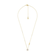 Load image into Gallery viewer, Michael Kors 14ct Yellow Gold Plated Sterling Silver Premium Round CZ Pendant with Chain