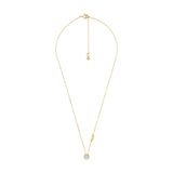 Michael Kors 14ct Yellow Gold Plated Sterling Silver Premium Round CZ Pendant with Chain
