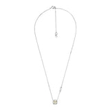 Michael Kors Sterling Silver Premium Pave Cushion Cut Pendant with Chain