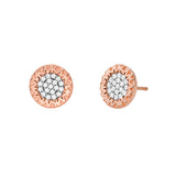 Michael Kors 14ct Rose Gold Plated Sterling Silver Premium Monogram Stud Earring