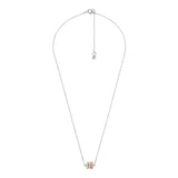 Michael Kors Multi Tone Gold And Rose Gold Plated Sterling Silver Premium Pendant With Chain