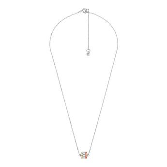 Michael Kors Multi Tone Gold And Rose Gold Plated Sterling Silver Premium Pendant With Chain